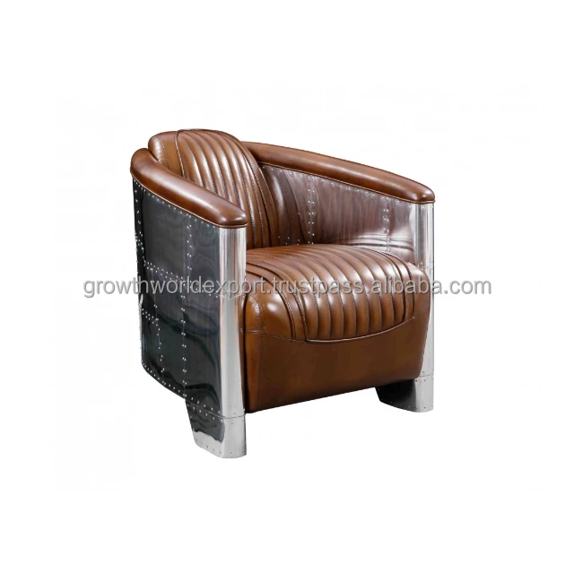 Luxury Aviator chesterfield leather armchair Leather Sofa High Quality Premium Restaurant Sofa Modern Room affordable Furniture