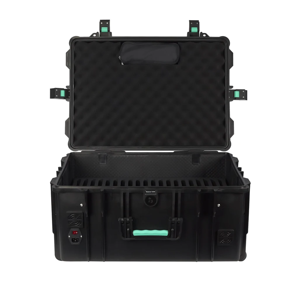 USB Charging Cabinets Carts Case For Laptops /tablets / Iphones / Ipads With Portable Pull Rod
