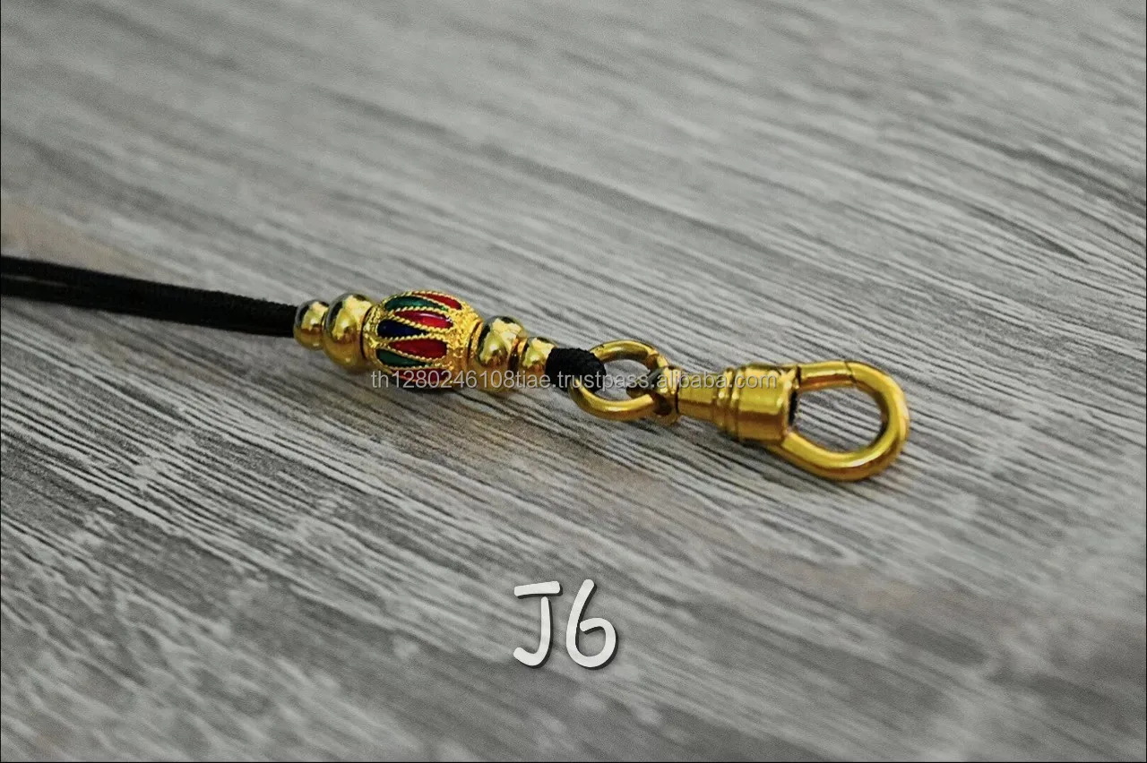 Nylon bead necklace, handmade for hanging charms good hooks 360 degree rotation