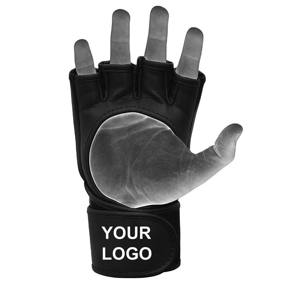 MMA Fight Gloves Grappling and Martial Arts Open Palm Maya Hide Leather Sparring Mitts Good for Cage Fighting Kickboxing