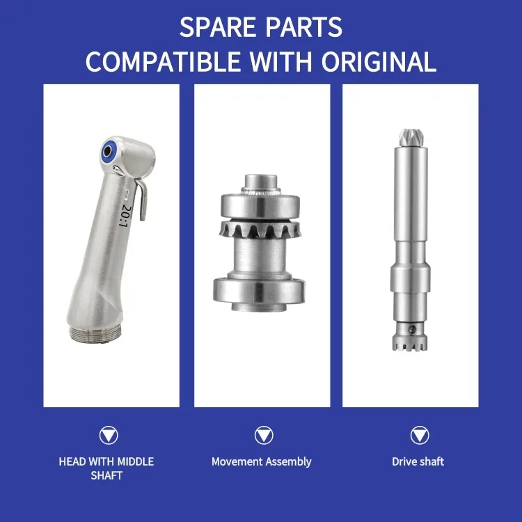 20:1 Dental Korea implants handpiece reduction push bottom contra angle handpiece with optic & light Dental implants handpiece