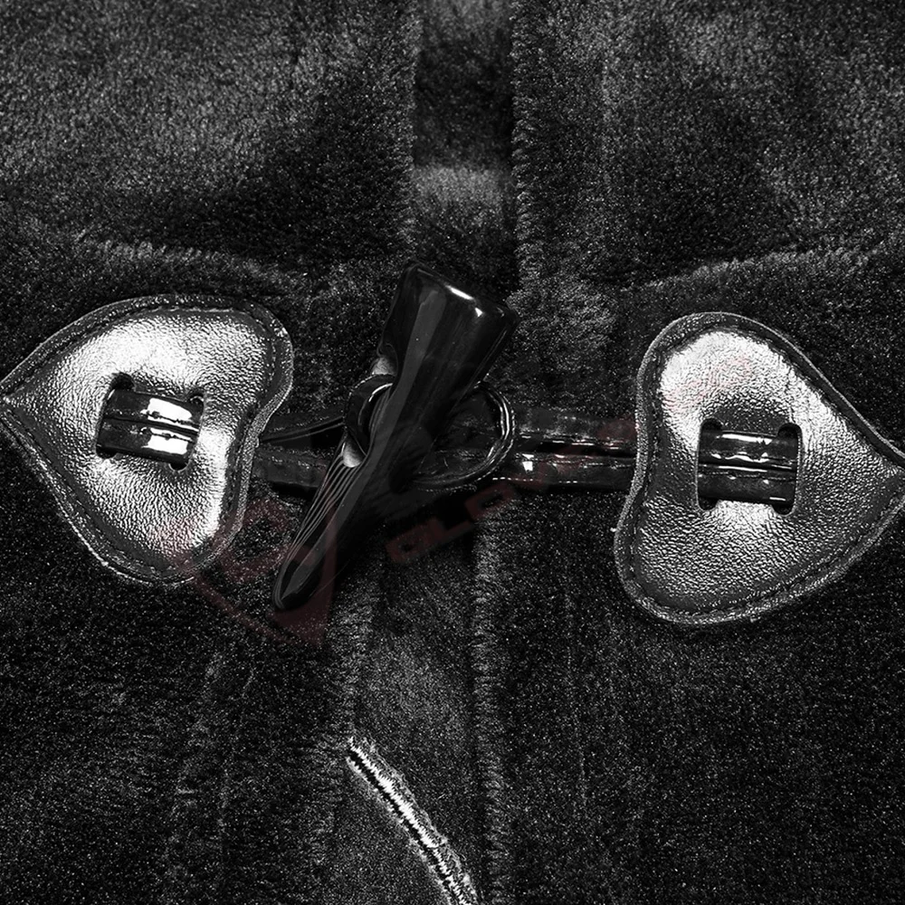 Black-fleeced Women Breathable Winter-Clothing Custom Colors Polyester Material-Gothic Jackets Coats With Hooded Cloak-capes