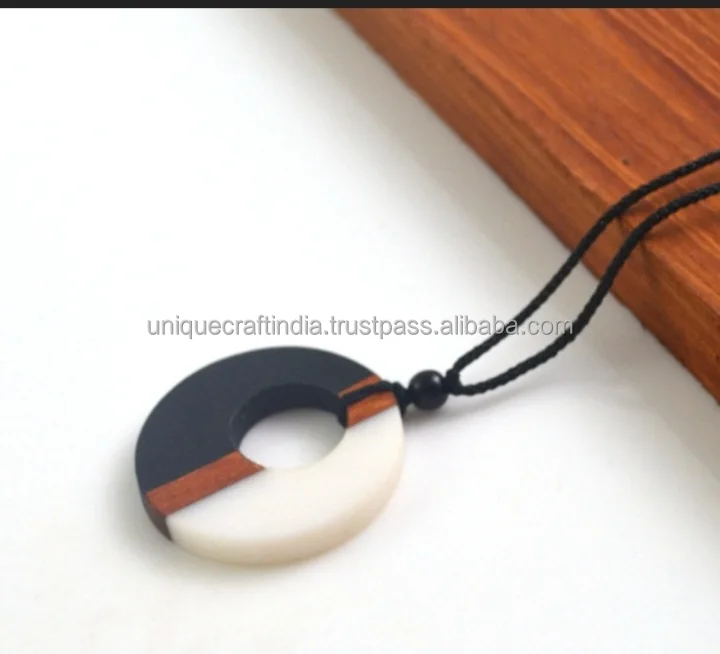 Custom High Quality Resin Pendant Necklace for Women Wood Jewelry Accessories for Back to School Love Style Handmade Craft Gifts