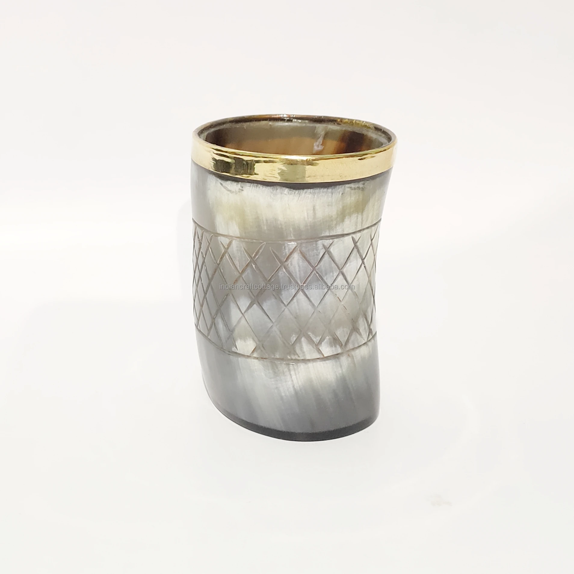 Premium Buffalo Horn Shot Glass / Shot Glass Natural Horn / Viking Horn Shot Glass high quality Products by INDIAN CRAFT COTTAGE
