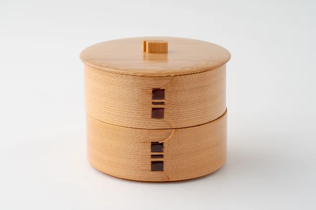 Japanese Afternoon Tea Stand Wooden Double Layer Plate Handmade Traditional Products Made In Japan