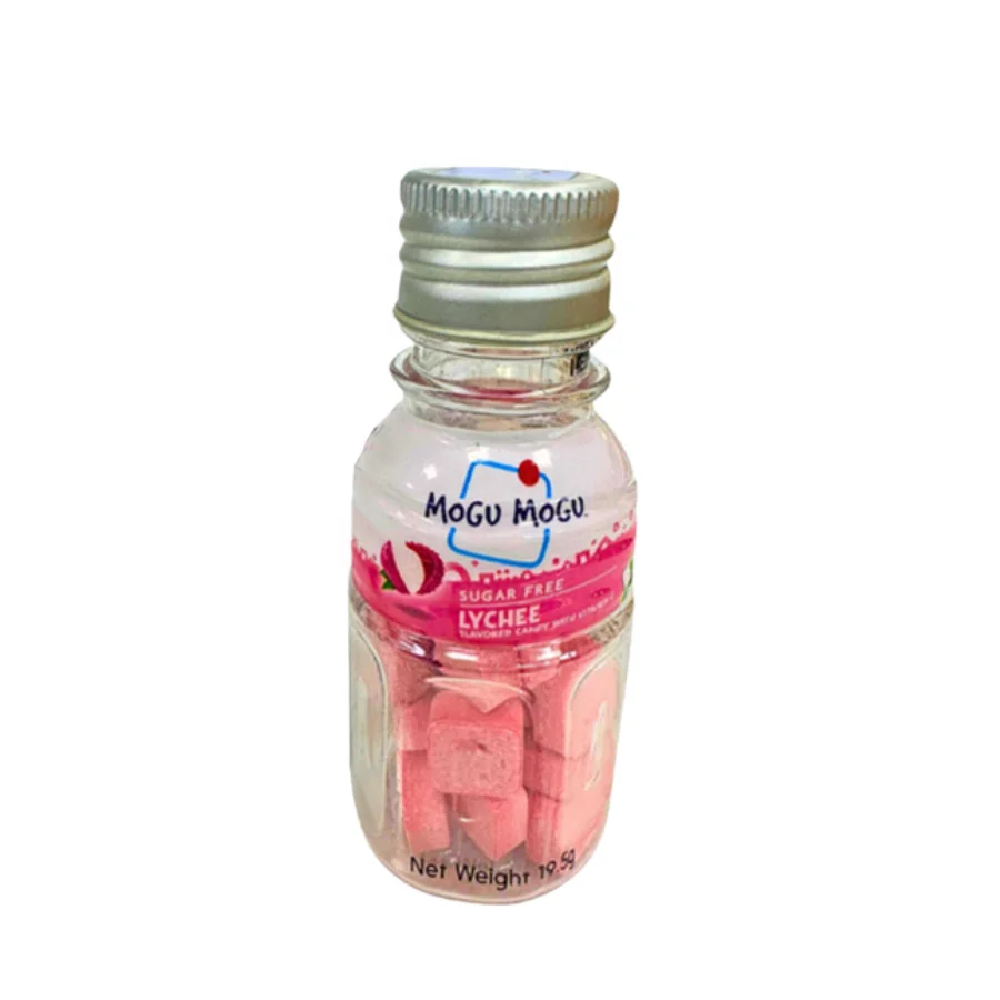 Mogu Mogu Sugar-Free Lychee - Flavored Candy With Vitamin C 19.5g , Mogu fruit candy for wholesale