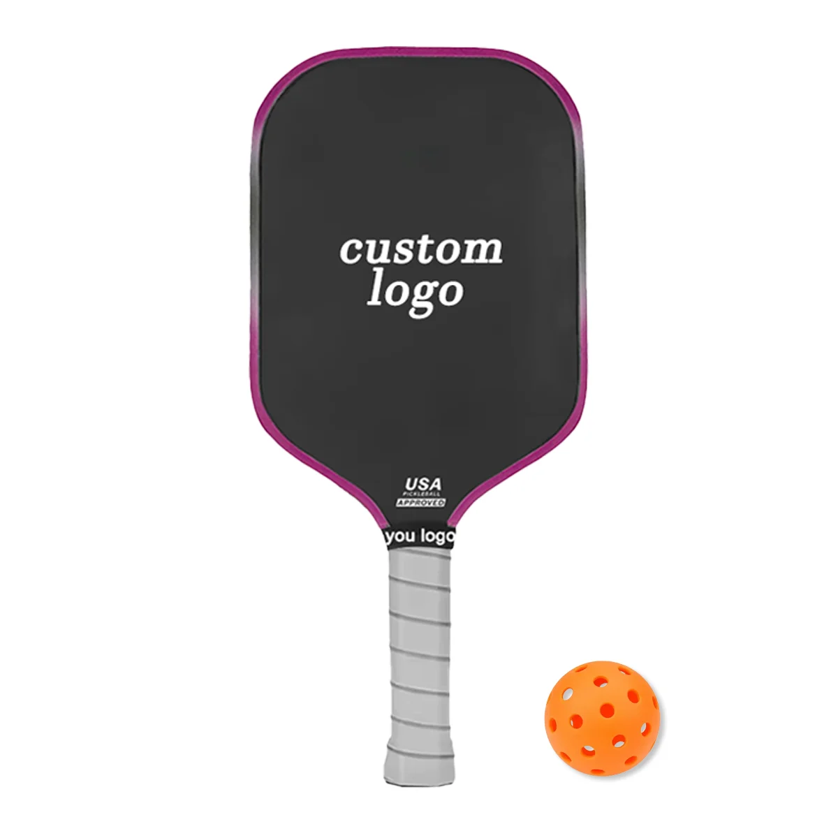 На заказ из углеродного волокна Pickleball Paddle одобренный Usapa PP сотовый сердечник Профессиональный легкий