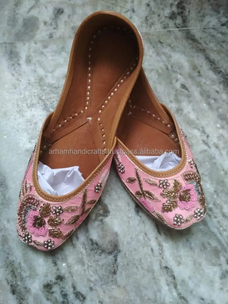 new trending design embroidery leather Bridal  juti for women and girls elegant collection for Qatar Dubai BY LUXURY CRAFTS