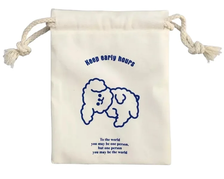 Cotton Dust Bag  Dust Drawstring Bag Custom Logo Printed Cotton Dust Bags