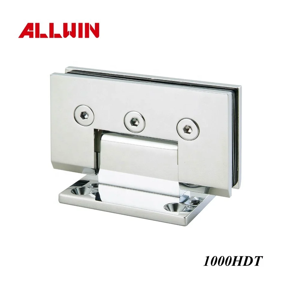 Brass H Back Plate Shower Glass Door Hinge