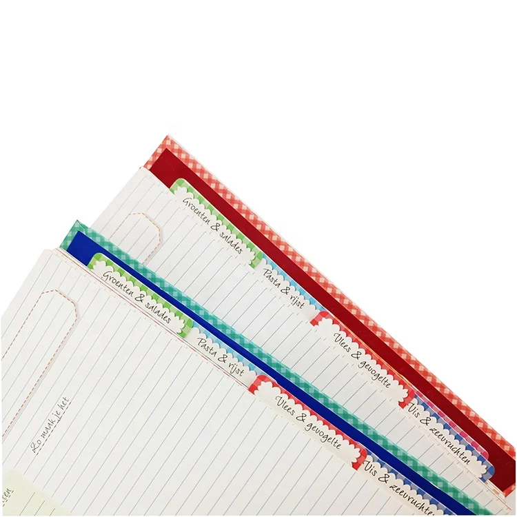 Custom Printing Hardcover Concealed Wire-O Binding Notebook with color separator pages