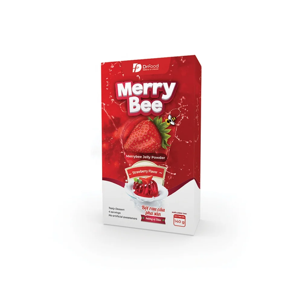 High Quality Product Strawberry Flavor Jelly Powder eye jelly gummy use for snack, dessert 10kg, 25kg packing made in Vietnam