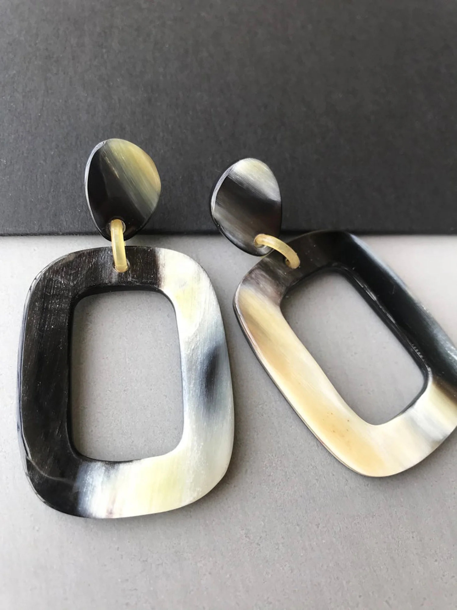 Buffalo Horn Natural Hoop Earring  New Design Natural Shade Custom Shape Drop Earrings set for Girls fashion