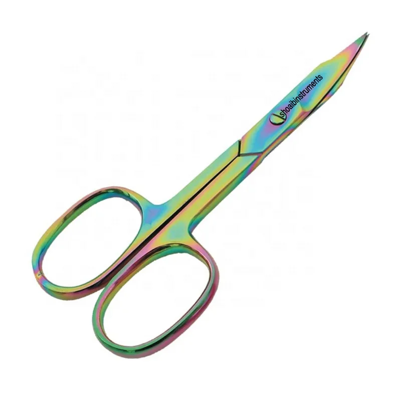 Ножницы для ногтей лезвия ножницы Макияж маникюра с изогнутыми ножницами из нержавеющей стали