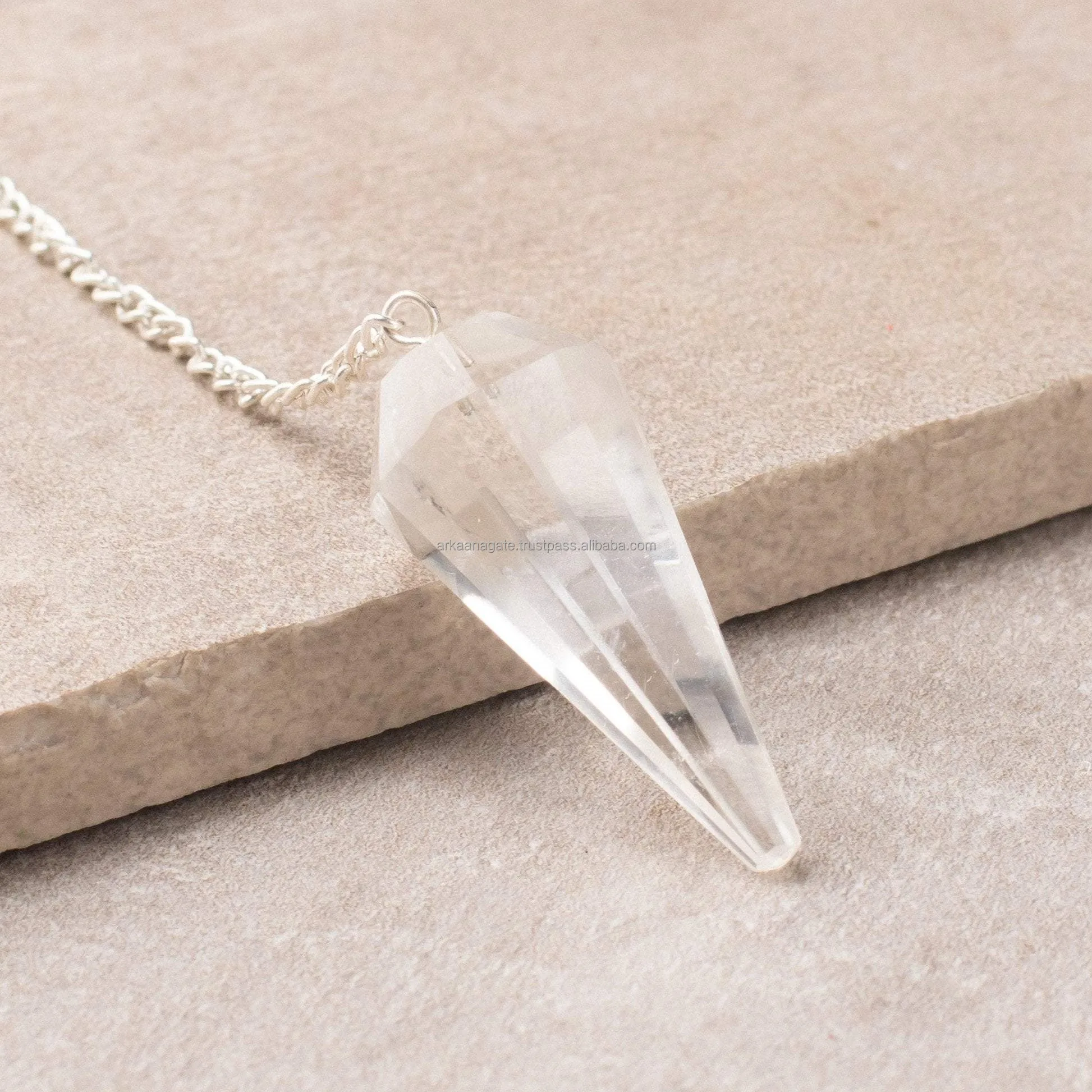 Wholesale Clear Quartz Pendulum Dowsing hand made sunshine chakra crystals healing for sale