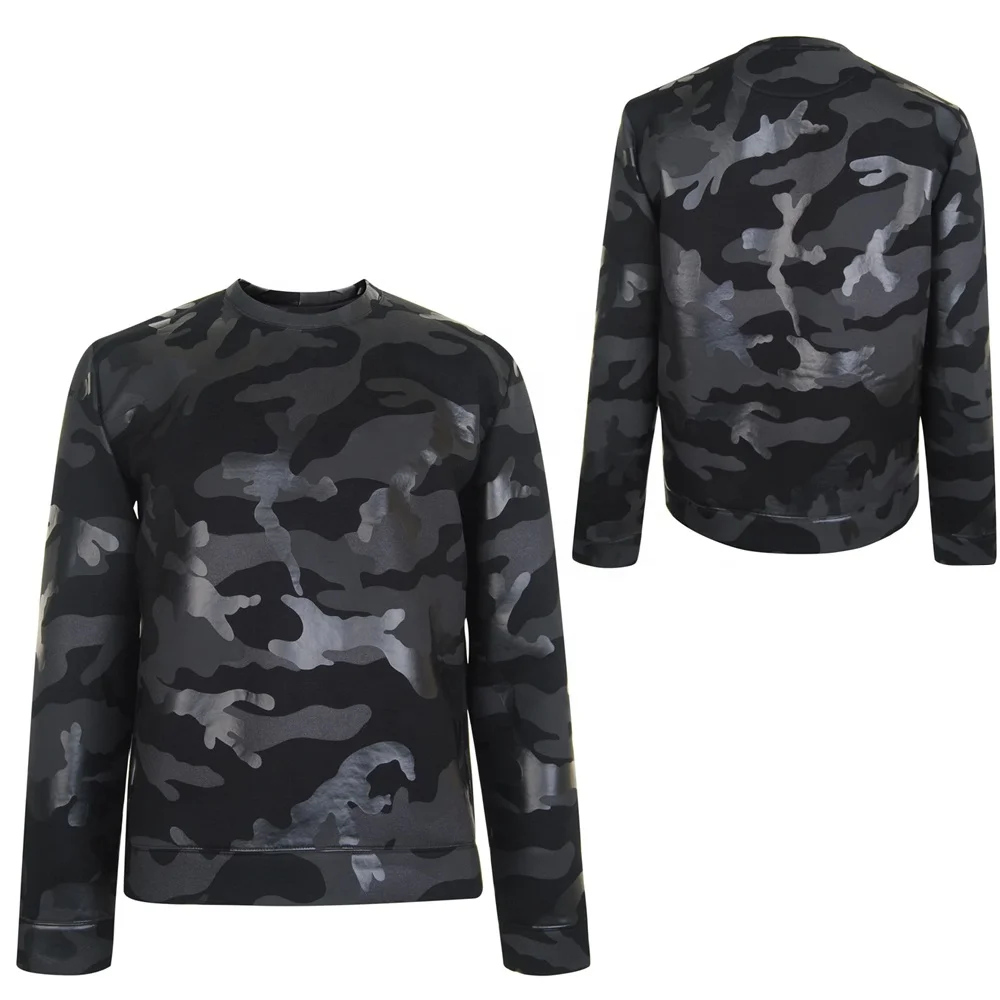 100% Cotton Polyester Sweatshirt Customization Camo Sweatshirt | Wholesale Cheap Price Military Style Camouflage Sweat Shirt