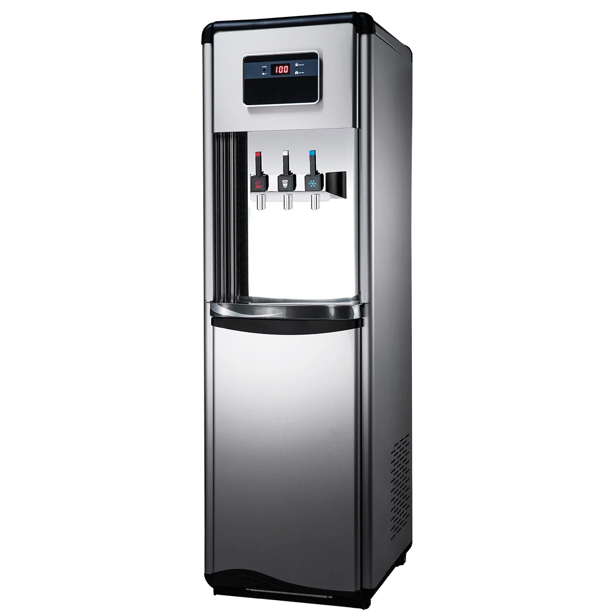 Hot and cold water dispenser with children safety lock