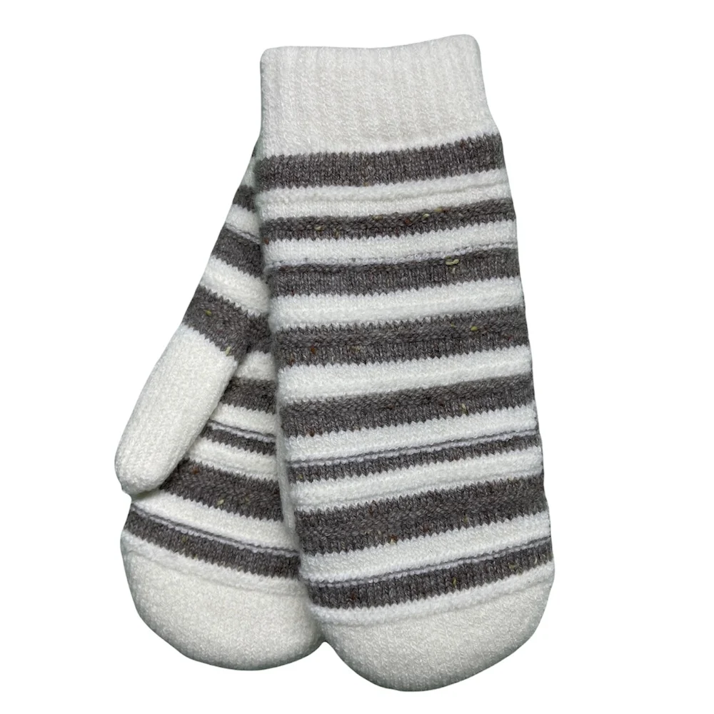 striped wool acrylic gloves mittens