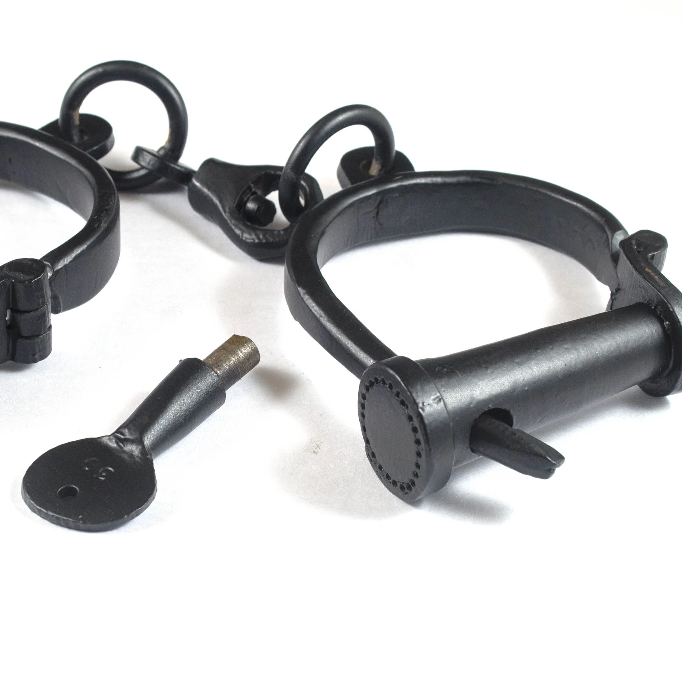 security department metal carbon Black steel close handcuffs double locking system hand cuff stainless