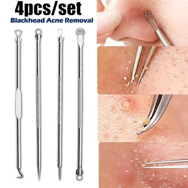 natural sustainable Blackhead Remover Kit Facial Beauty Equipment Customized Packaging Comfortable Handle Pimple Extractor