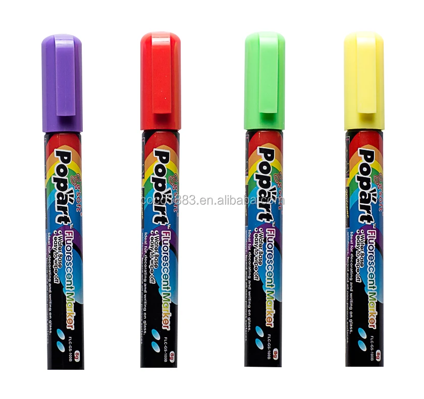 Window decoration Fine Bullet or Chisel Nib 4.5 mm Fluorescent Pen Erasable Liquid Chalk Marker 50 colors