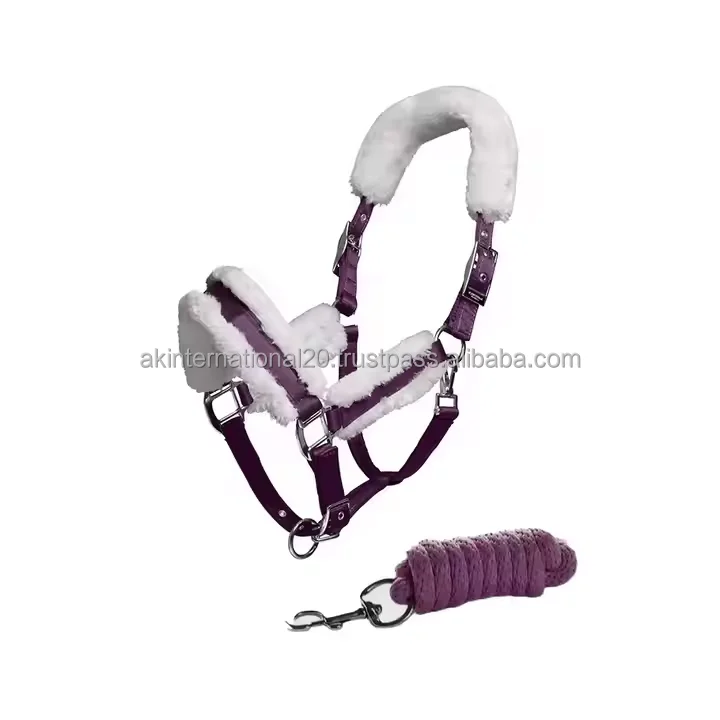 Premium Quality Horse Nylon Halter Fleece Padded Halter Adjustable and Comfortable Horse Head Collar From India