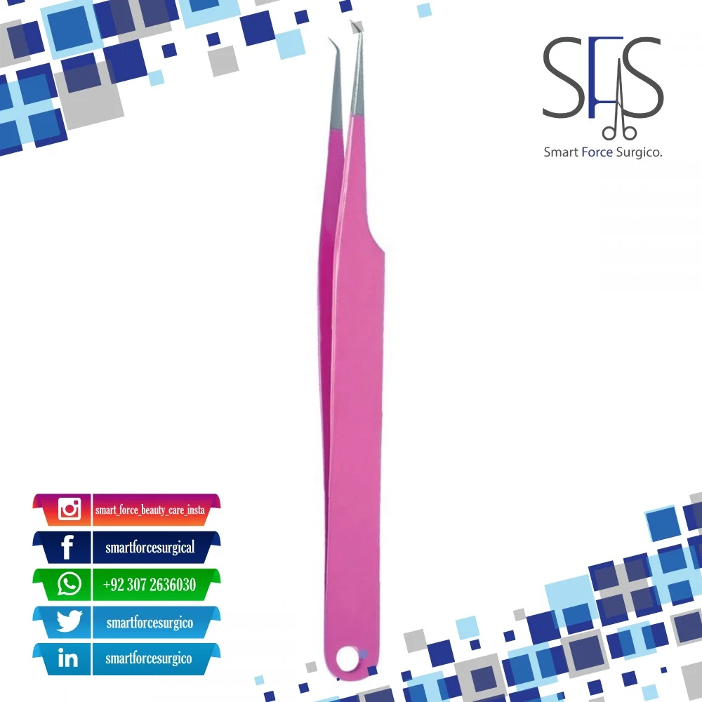 Eyelash Tweezers OEM Logo High Quality Eyelash Extension Professional Diamond Dust Eyelash Tweezers In Low Price Lash Tools