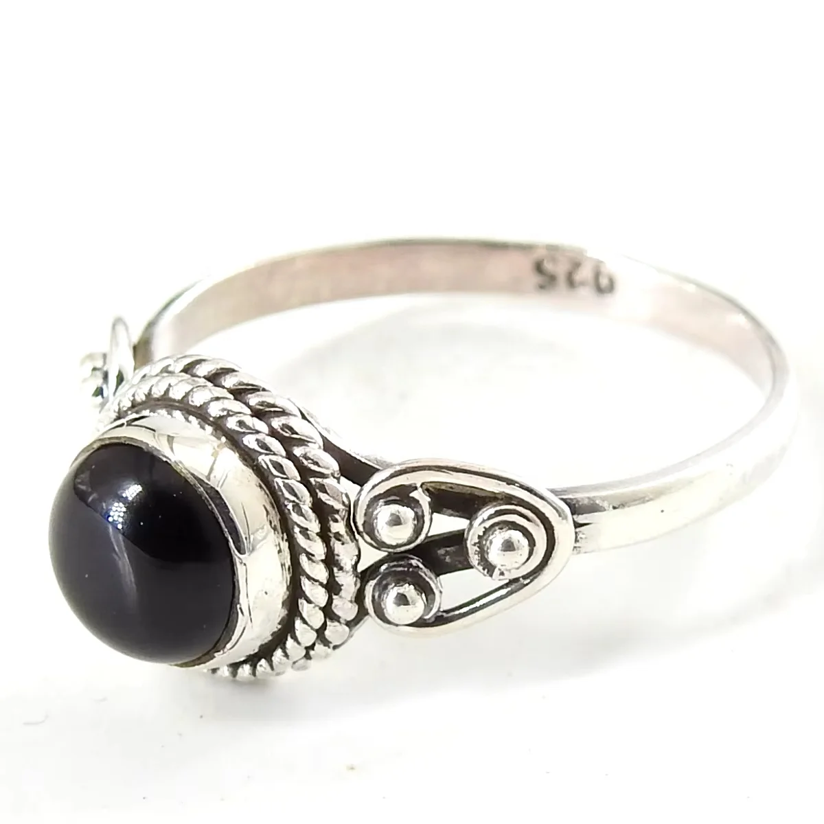 925 Sterling Silver Black Onyx Gemstone Handmade Crystal Ring Birthstone Handmade Jewelry Perfect Gift Custom Size
