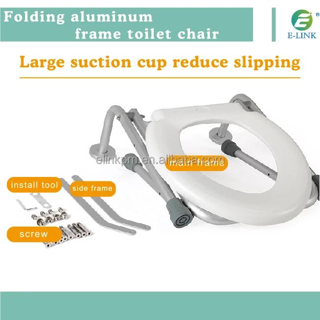 Folding Bedside Commode Raised Toilet Chair Seat