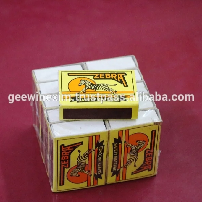 Leading Safety Matches Exporters in India Durable Wooden Paper Wax Match Boxes with Colorful Printed Logo for Household Use