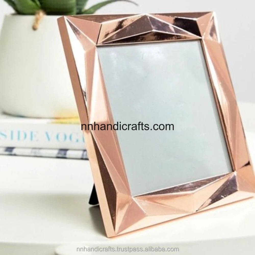 Европейская металлическая алюминиевая Серебряная никелированная прямоугольная рамка для изображений настольная фоторамка Настольные рамки гостиной влюбленные в