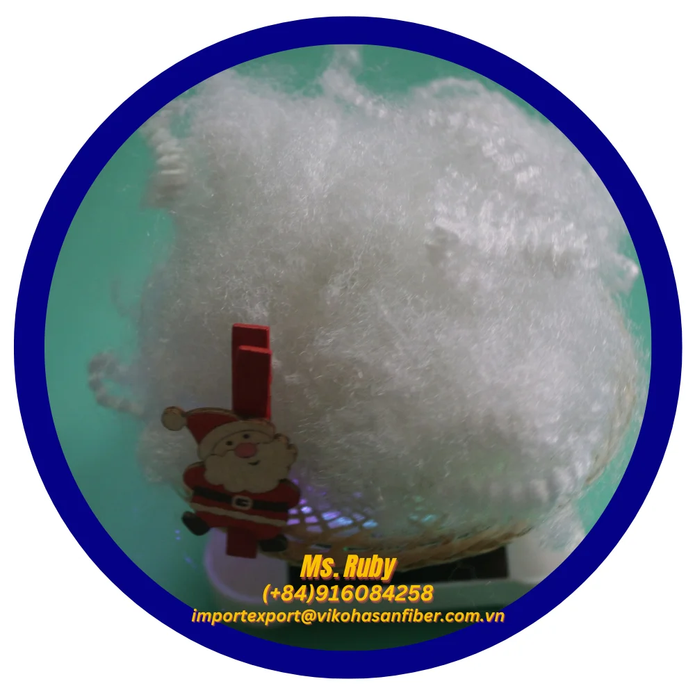 Wholesale 4D HD White Non-Siliconized Polyester Fibre Vikohasan PSF Dry Non-Siliconized Staple Virgin Fibre Toys Pillows