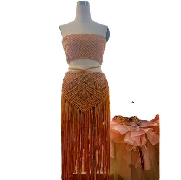macrame swimwear festival costume  Beach wedding dress Macrame dress festival outfit