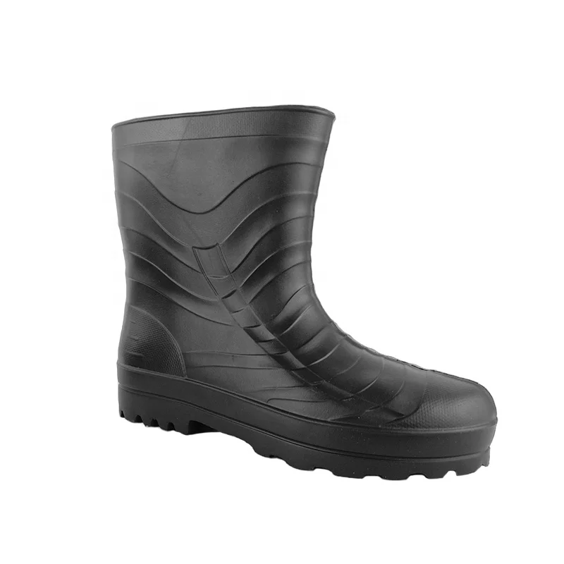 Economy Ultra Light Weight Footwear EVA Snow Rain Boots Fishing Ski Cold Storage Garden No-slip Waterproof Half Calf Black Adult