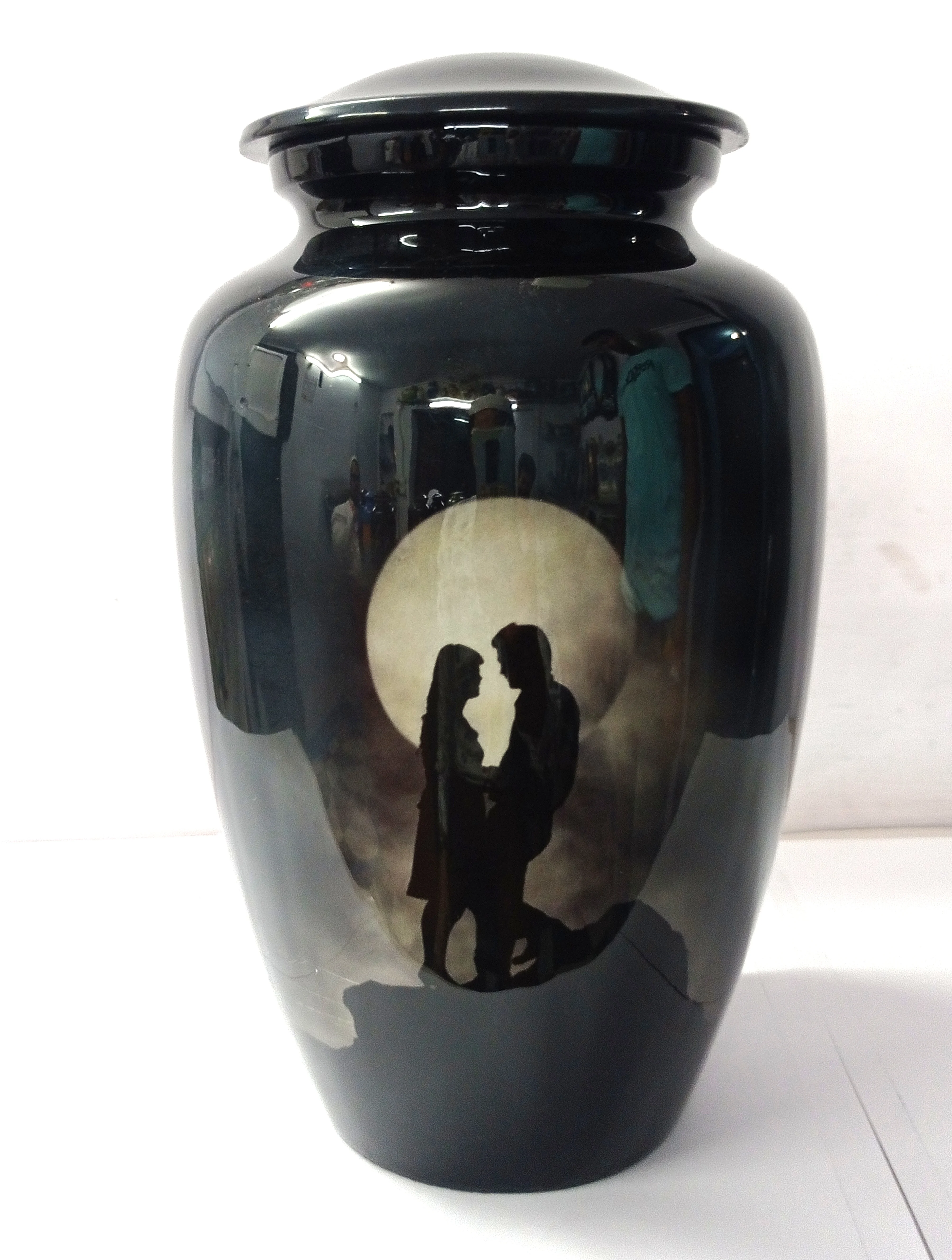 Классическая урна с крыльями ангела для людей кремации вельветовой сумкой