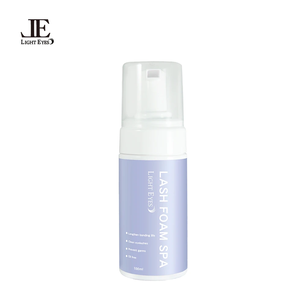 Eyelash Cleanser Eyelash Extension Foam Cleanser With Brush Rose Gold Lash Shampoo Bottle Private Label