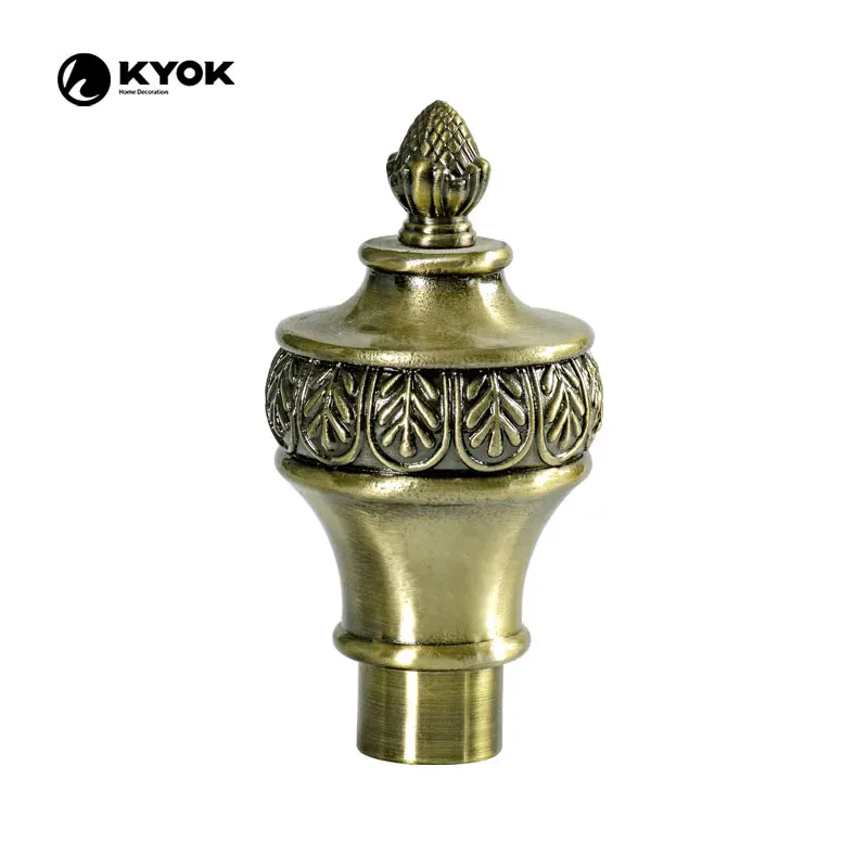 Kyok antique carved series double curtain rods curtain accessories and brackets