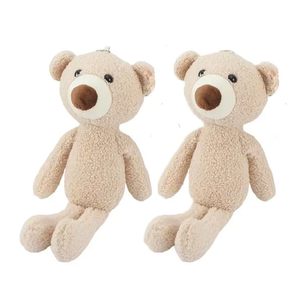 Japan and South Korea Cute Ins Bear Plush Toy Doll with DIY Key Chain Trembles Pendant and Bag Cotton Material