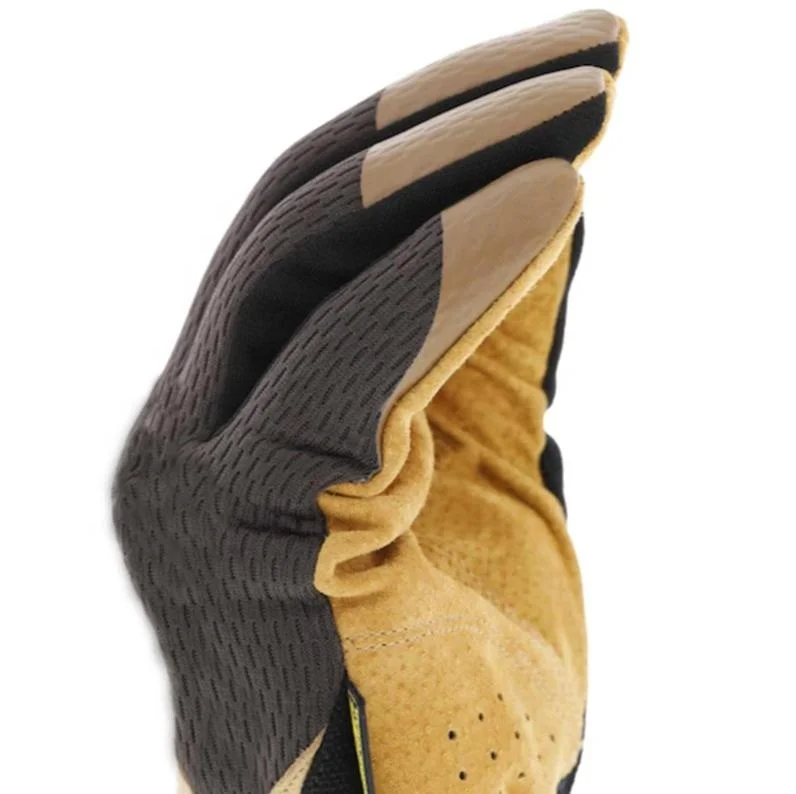 Heavy Duty Automobile Industrial Black Skin Synthetic Leather Micro-Touch Hand Grip Mechanic Safety Working Gloves For Work