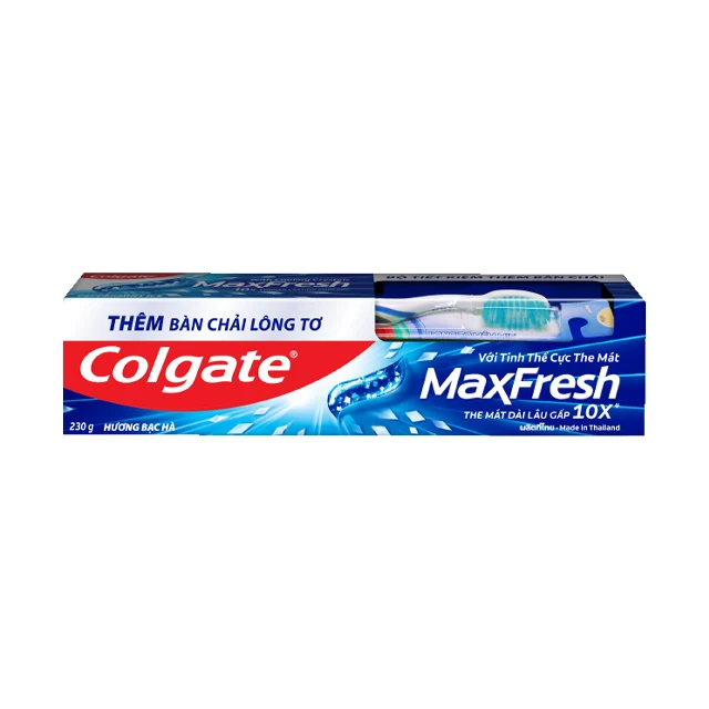 Colgate Toothpaste Maxfesh Peppermint Ice 225g and Toothbrush Free/ Colgate Maxfresh Peppermint Toothpaste and Toothbrush