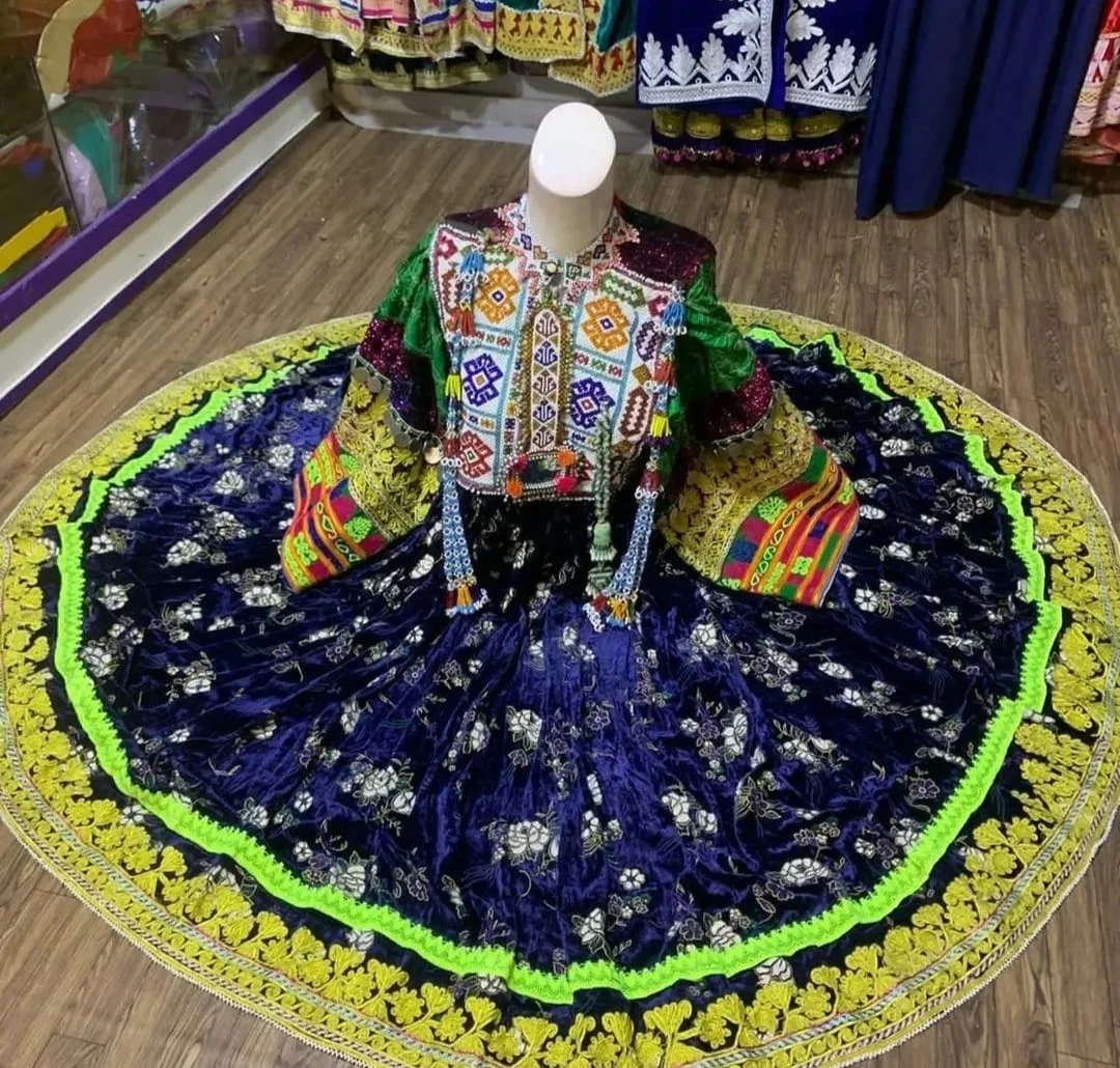 Tribal Ethnic Vintage Kuchi Afghani/Pakistani Dress Awesome Kuchi Party Traditional Multi Color Hot Selling Dress 2020