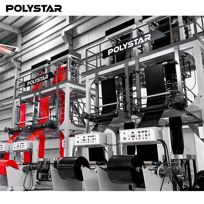 Двойная головка 650 мм машина для выдувания пленки HDPE LDPE