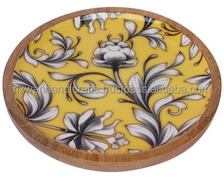  Салатница из деревянного материала с покрытием эмали сервировочная ложка для салата маленькая чаша