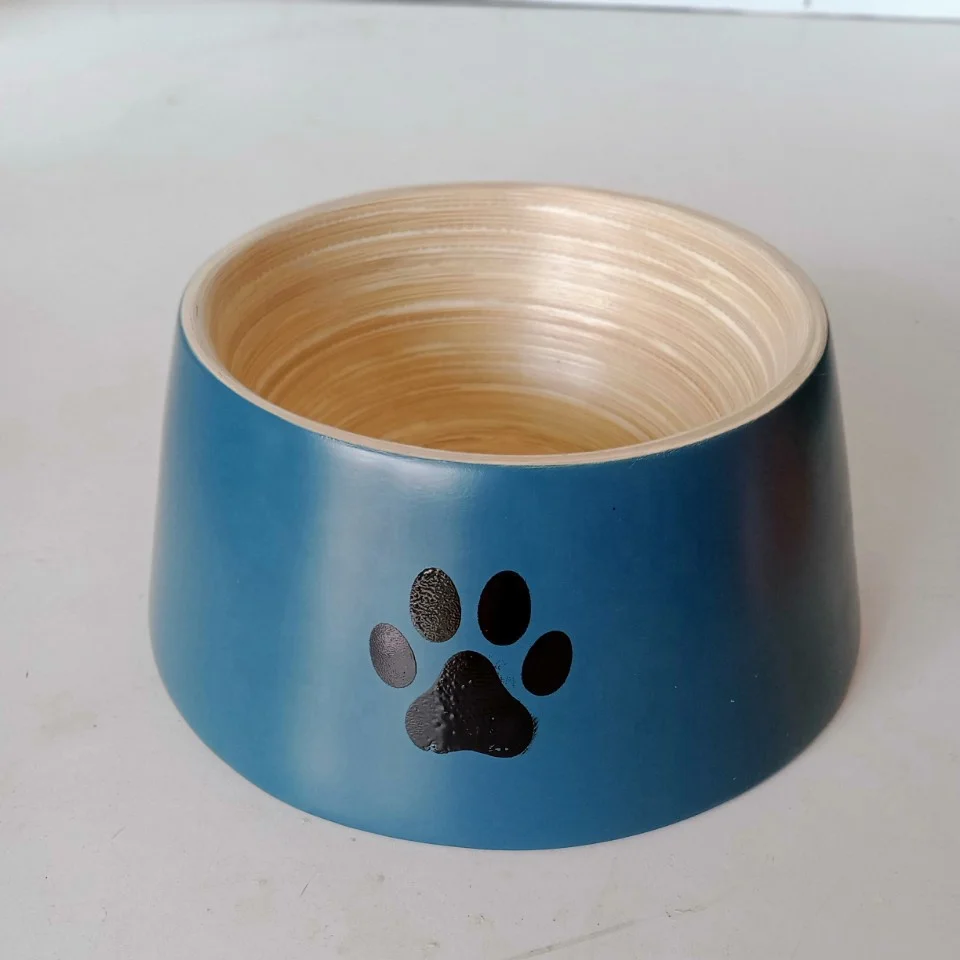 Top choice lovely eco-friendly handmade spun bamboo bowl for pets from Viet Nam