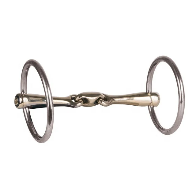 Top Quality Horse Bits Snaffle Horse Bit Stainless Steel with Hollow Jointed and Ring Loose Mouth Bit Roller