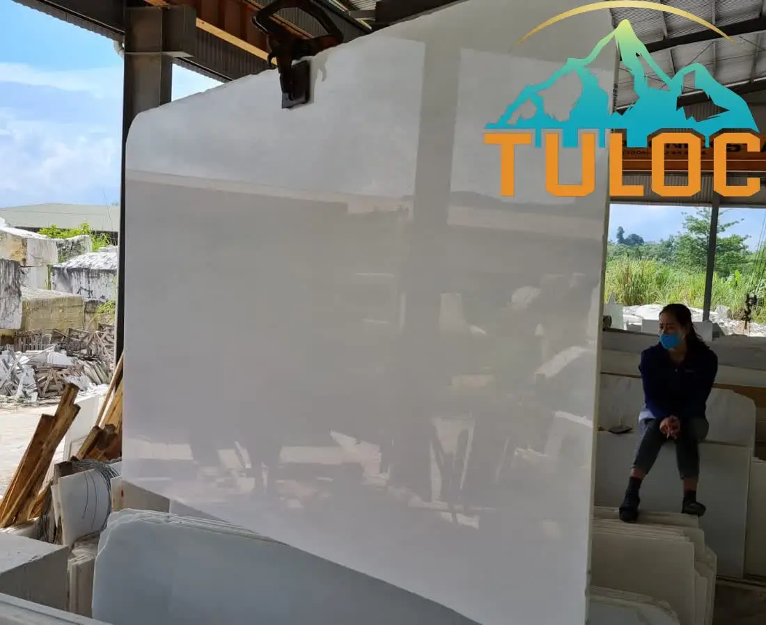 CRYSTAL WHITE MARBLE SLAB COUNTERTOP FLOOR STONE ONYX