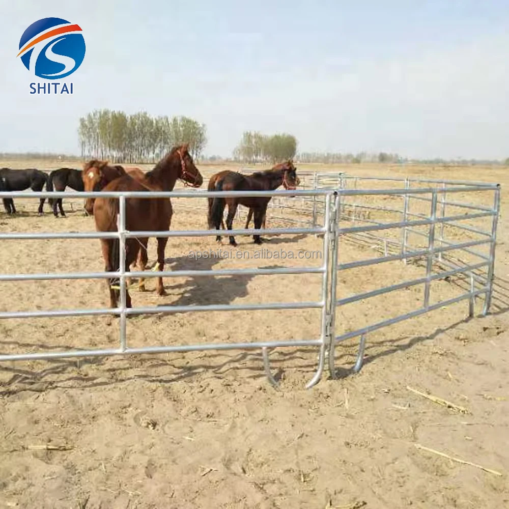 Anti-corrosive portable high quality galvanized metal round pen cattle corral livestock farm horse yard fence panels