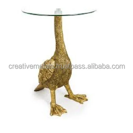 Crane Glass Top Side Table  Living Room Furniture Fashion Creative Round Consoles Tables