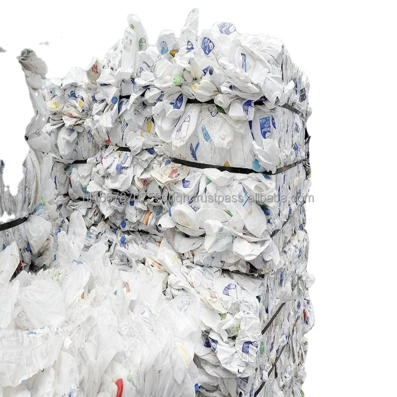 HDPE Scrap Quality HDPE Milk Jug Bottle Scrap in Bales White Clean Clear White HDPE Bottle Scrap