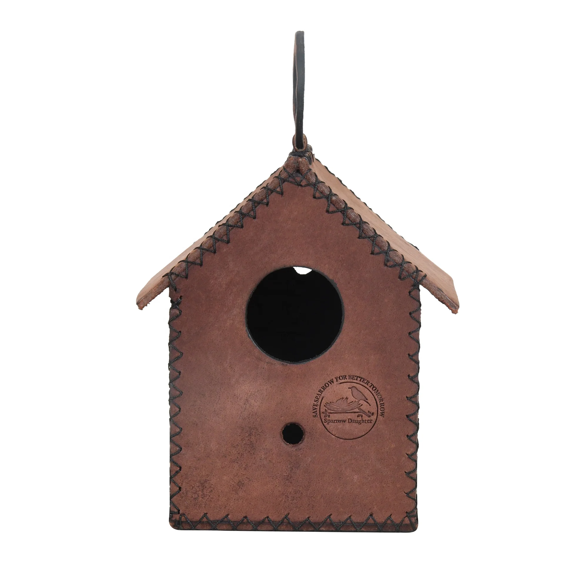 Eco Friendly Hand Crafted Leather Bird House Customization Available In Size Shape & Color